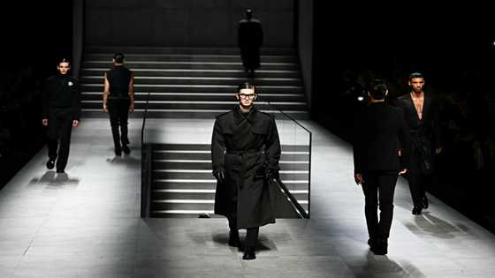 Sober and sleek elegance for Dolce & Gabbana's black-clad men