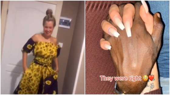 White lady travels to Ghana to find love and she got lucky in viral video