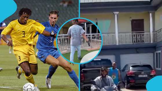 Baffour Gyan lives like royalty: Inside Asamoah Gyan's big brother's mansion and posh cars (video)