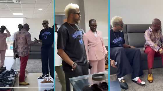 Basketmouth and Prophet Ogyaba spotted shopping at businessman Nana Sarfo's luxury boutique