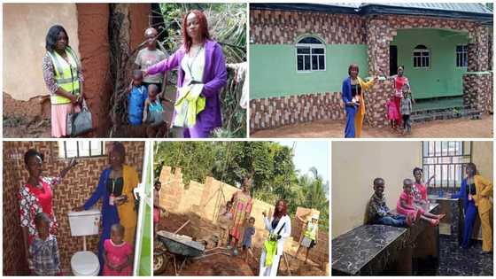 Lady demolishes widow's old mud house & builds a fine 3-bedroom apartment within 2 months