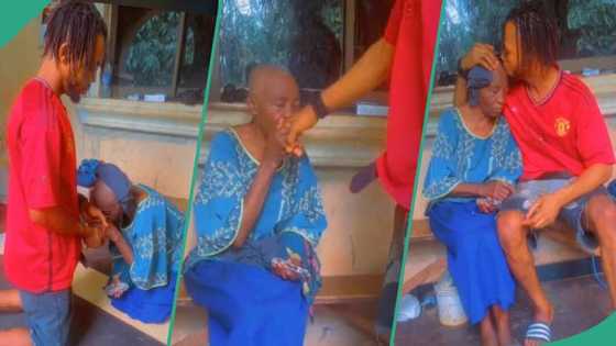 Emotional mum kisses and blesses son who was relocating to Europe, video goes viral