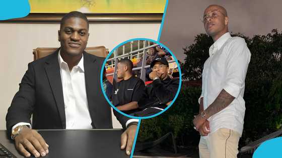 Sharaf Mahama and Andre Ayew attend Hearts vs Hohoe Utd game, show support for Ghana League