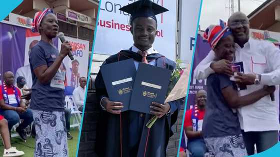 Mother of Adieso WASSCE hero Thomas Amoani joins Bawumia on campaign stage