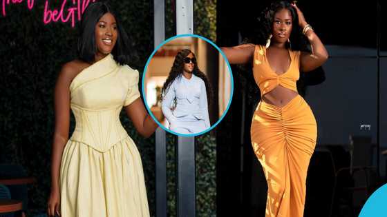 Fella Makafui goes viral as she rocks a stylish pantsuit for her photoshoot after separating from her husband