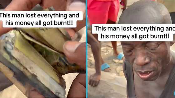 Stack of burnt money found at the Kantamanto Market fire scene: "Sika nu ashiɛ"