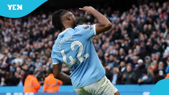 Semenyo pauses to pray after netting debut EPL goal for City (video)
