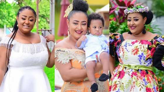 Kumawood actress Matilda Asare flaunts her all-grown son in photo on his birthday