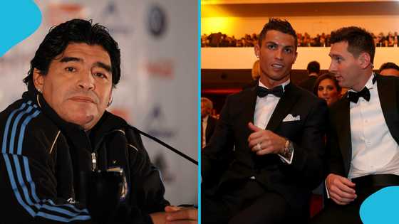Diego Maradona snubbed Cristiano Ronaldo and Lionel Messi when settling the GOAT debate