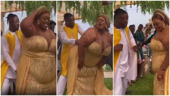 Plus-size bride goes viral as she scatters dancefloor and twerks for her slim groom at wedding, video stirs reactions