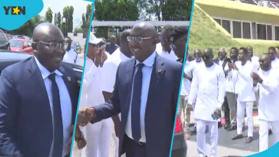 Bawumia given mammoth welcome by presidential staffers after victory in NPP presidential race