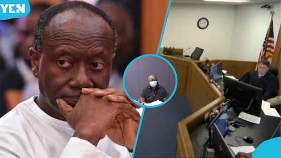 Photos of former Finance Minister Ken Ofori-Atta looking sad before US Immigration court trend