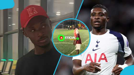 Kickabout in Legon: Mohammed Kudus' senior brother shows football skills (Video)