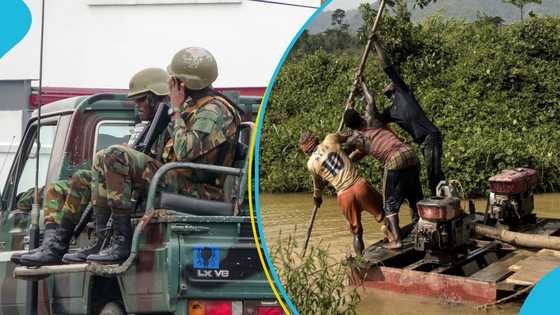 Soldiers begin destroying chanfans, water pumping machines and excavators in renewed galamsey sites