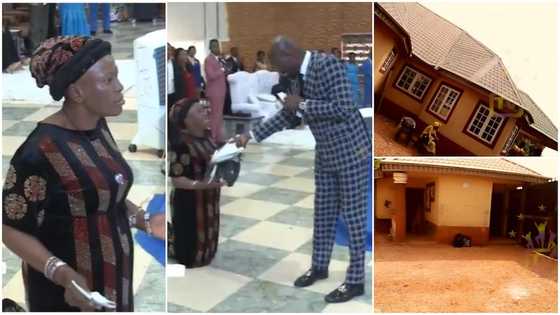 Apostle Suleman gifts his cook house, woman breaks down in tears during service, video stirs reactions