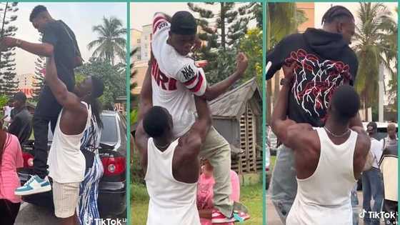 "What kind of insult is this?" Man with muscles lifts random guys in public, video goes viral