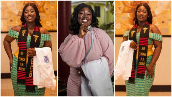 Eunice Owusu: GH lady slays in perfect-looking outfit as she becomes a doctor; folks react to her photos