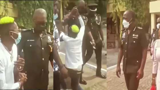 Video drops as Shatta Wale goes on his knees to apologize to police capos over commotion