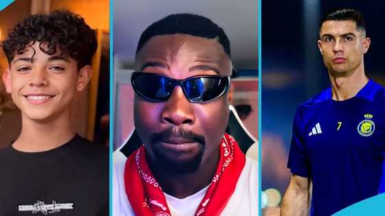 Ghanaian TikTok star Captain Caesar goes wild with joy after chatting with Cristiano Ronaldo’s son