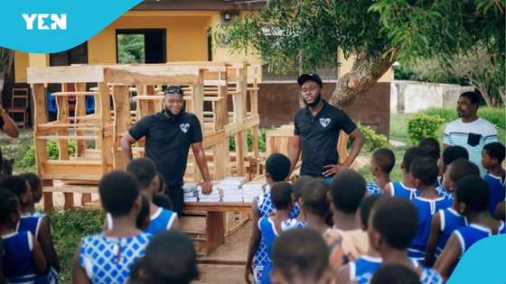 Nana Dope: CEO Of Dope Concept donates desks to deprived school in Eastern Region
