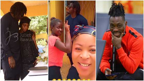Two ladies happily take selfie videos whiles Muntari mourns Atsu; causes stir