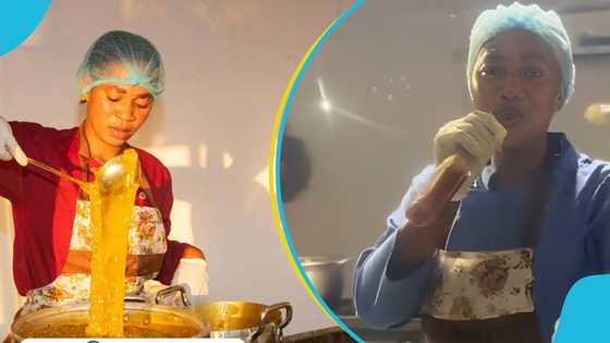 Ghanaian chef embarks on 150-hour cook-a-thon, sings with joy as she surpasses 72 hours, video