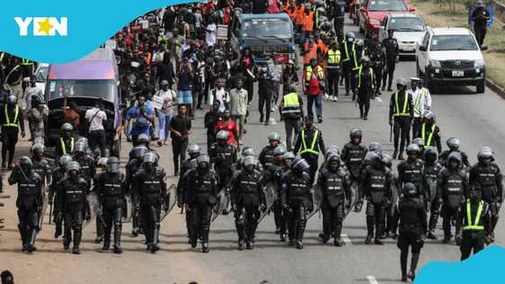 Chief Imam's convoy and police clash at Kawukudi on sidelines of anti-galamsey demo