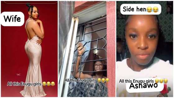 Young lady videos side chick she found in her matrimonial home, disgraces her online: "I go beat you"