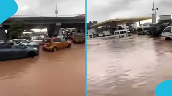Heavy rains flood Accra streets, disrupt commuters and residents on Monday morning