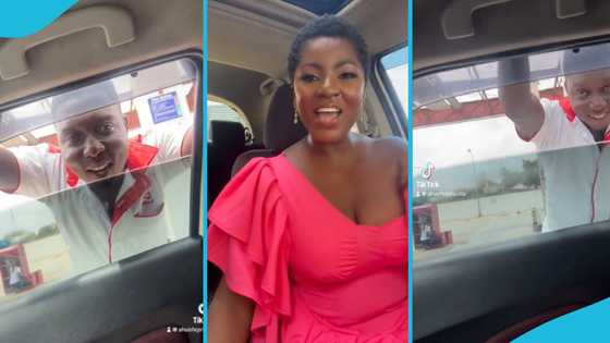 Pump attendant offers to give Ahuofe Patri his monthly salary in funny video