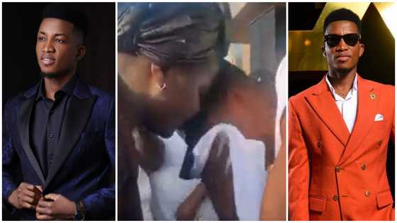 Kofi Kinaata spotted weeping uncontrollably while performing 'Thy Grace' at a funeral grounds