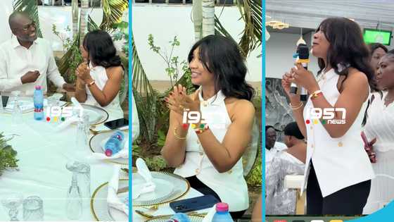 Kennedy Agyapong’s wife Christiana dazzles in a stylish outfit and GH¢16,000 Hermès bracelets at his party