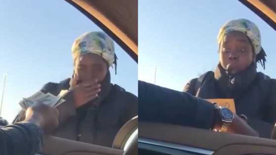 Kind-hearted man blesses homeless woman with over GHc800 and job; leaves her in tears