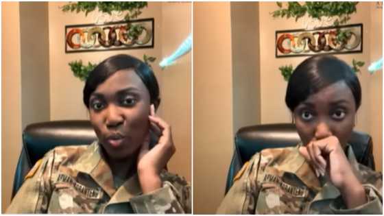 Ghanaian lady in US army advises the youth not to rush to travel to America: “Life is not easy here”