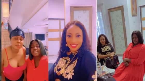 Tracey Boakye, Diamond Appiah visit Afia Schwar at home over dad's passing in video