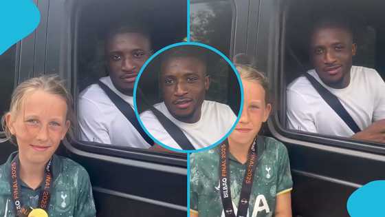 Kudus looks confused in his G-Wagon during a light-hearted moment with a Spurs fan: Video