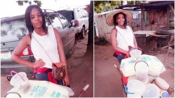 More sweet photos of the pretty graduate who sells food in a wheelbarrow pop online