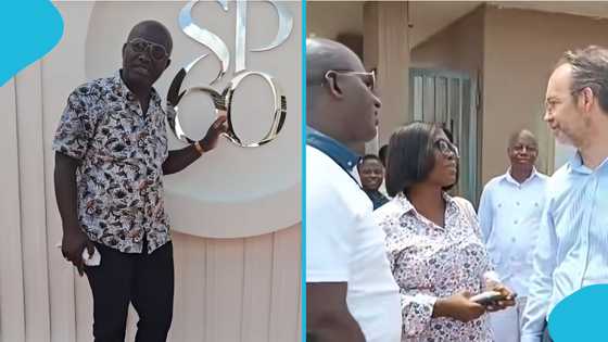Appiah Stadium causes stir as he begs UK High Commissioner for visa in public, video trends
