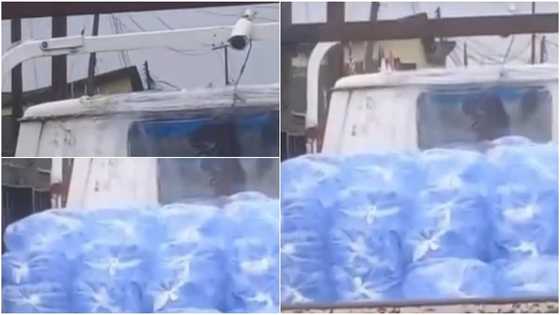 Video of Truck Using CCTV to Monitor Bags of "Pure" Water amazes social media