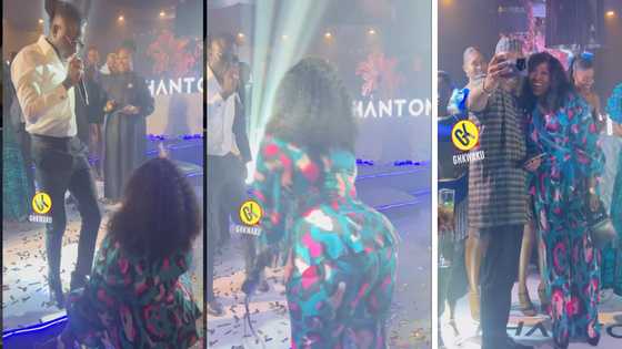 Gloria Sarfo looks regal in a stunning two-piece outfit while twerking for Stonebwoy