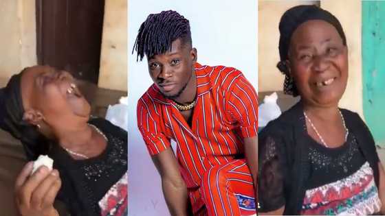 Old lady says Kuami Eugene is her best musician; sings his Ohemaa song with deep feeling in adorable video