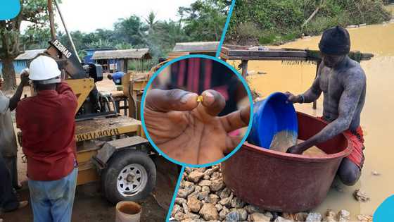 Suspected gold found by workers excavating gutter in front of Ashanti residence