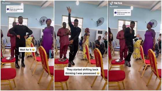 He took it too far: Young man dances to DJ YK's song in church, members shift, video causes stir