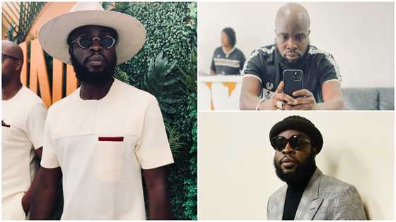 Ghanaian rapper M.anifest flaunts new look after barbering his bald head