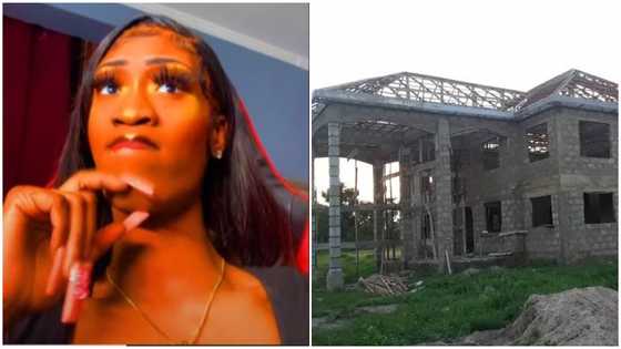 Abroad-based Ghanaian lady left confused about how her "broke" parents are building a mansion in Ghana