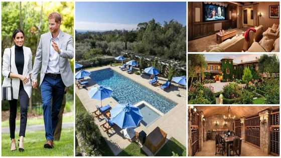 Harry & Meghan: A look inside royal couple's mansion worth over GHc1bn, the walls look like biscuits