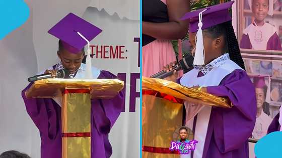 “Next sanitation minister”: Medikal's daughter steals the show with brilliant graduation presentation, video