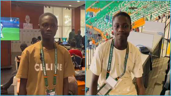 15-year-old Ghanaian boy covering AFCON in Côte d'Ivoire opens up on his ambition, speaks on Black Stars