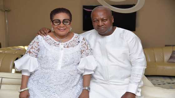 Lordina blushes as Mahama kisses her on her 58th birthday; beautiful photos drop