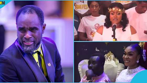 Old video of Ogyaba's side chick singing for the prophet in the presence of his wife goes viral